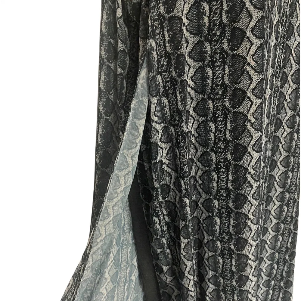 Rachel Roy Chiffon Shift Snake Print Boho Summer High Low Tunic Dress  size 1X - Picture 11 of 13